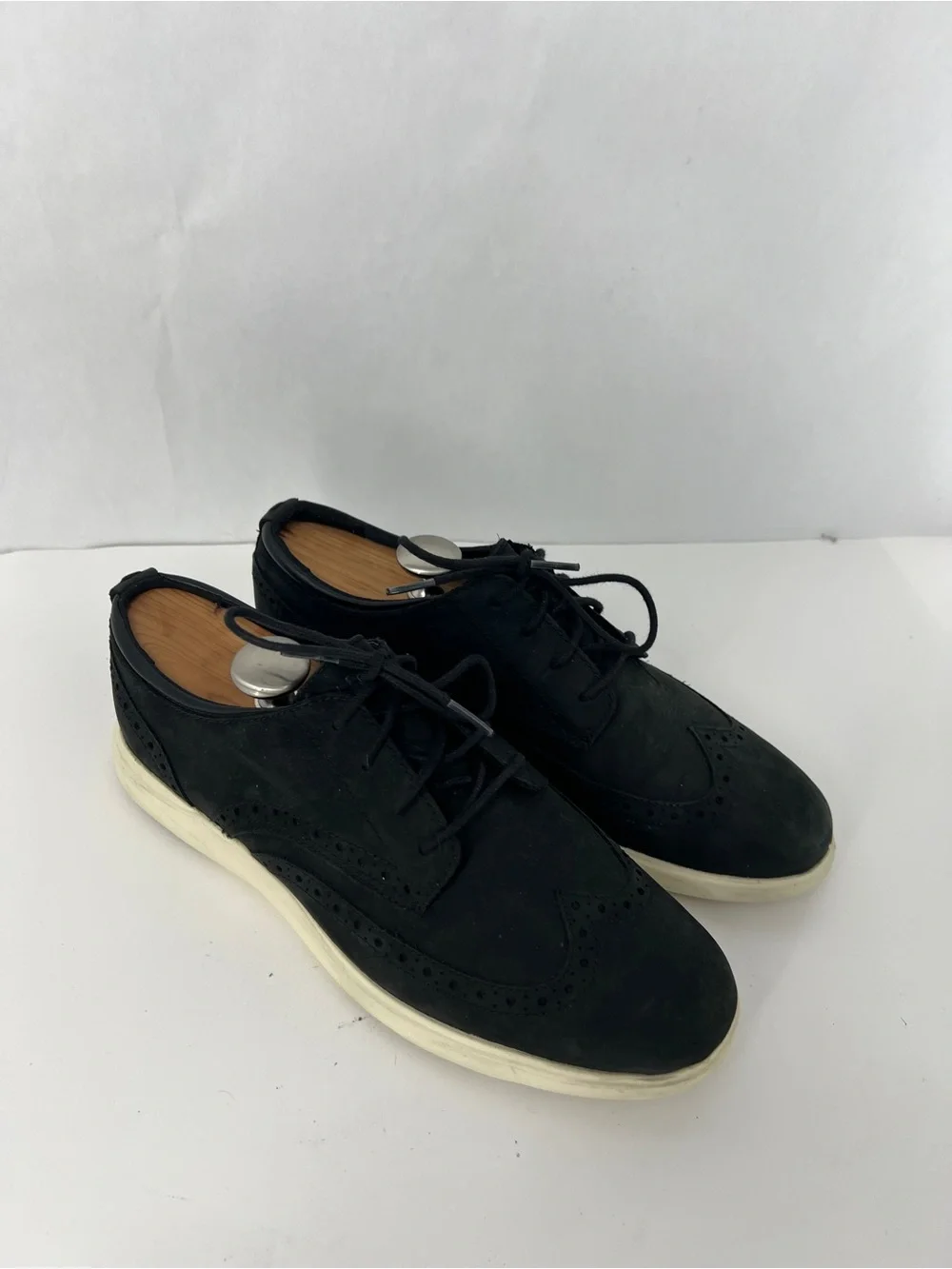 Cole Haan zero grand Black Wingtip Casual Lace-Up Shoes